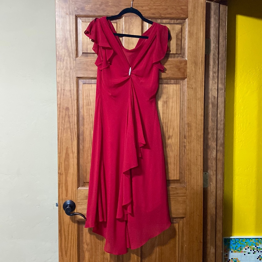 Beautiful red formal dress.